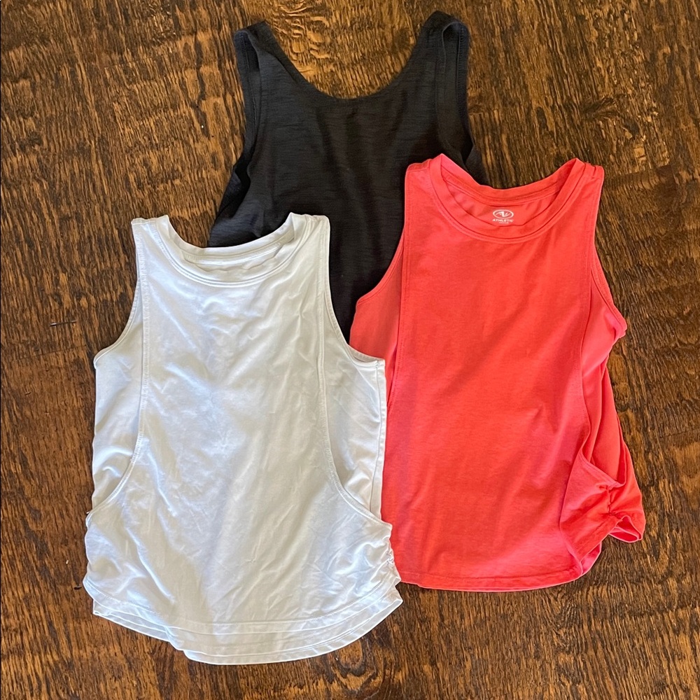 Kids Sleeveless Tank Top Lot- Black, White, and Coral